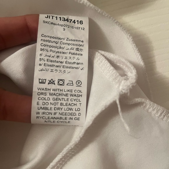 White Ruffle Sleeve Top - Picture 4 of 4